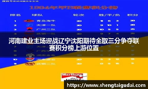 河南建业主场迎战辽宁沈阳期待全取三分争夺联赛积分榜上游位置